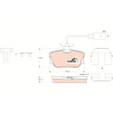Set di 4 pastiglie dei freni COTEC