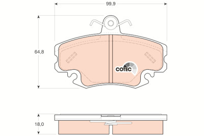 Set di 4 pastiglie freno COTEC TRW GDB1332