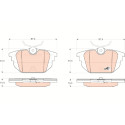 Set di 4 pastiglie freno COTEC TRW GDB1333
