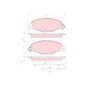 Set di 4 pastiglie freno TRW GDB1336