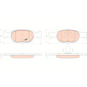 Set di 4 pastiglie freno COTEC TRW GDB1339