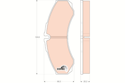 Set di 4 pastiglie freno COTEC TRW GDB1345