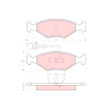 Set di 4 pastiglie freno TRW GDB1347