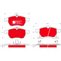 Set di 4 pastiglie freno DTEC COTEC