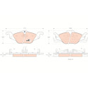 Set di 4 pastiglie freno COTEC TRW GDB1351