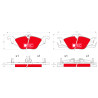 Set di 4 pastiglie freno DTEC COTEC