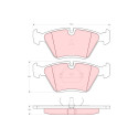 Set di 4 pastiglie freno TRW GDB1355