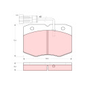 Set di 4 pastiglie freno TRW GDB1356