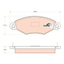 Set di 4 pastiglie freno COTEC TRW GDB1361