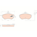 Set di 4 pastiglie freno COTEC TRW GDB1366