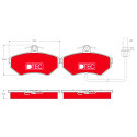 Set di 4 pastiglie freno DTEC COTEC TRW GDB1366DTE