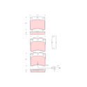 Set di 4 pastiglie freno TRW GDB1368