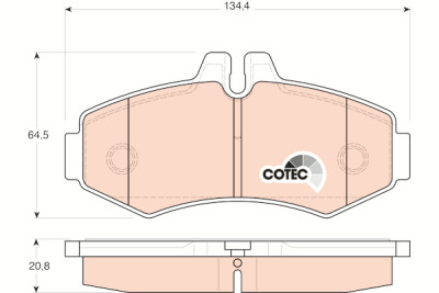 Set di 4 pastiglie freno COTEC TRW GDB1373