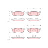 Set di 4 pastiglie freno TRW GDB1379
