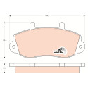 Set di 4 pastiglie freno COTEC TRW GDB1380