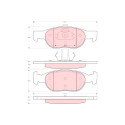 Set di 4 pastiglie freno TRW GDB1382