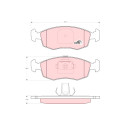 Set di 4 pastiglie freno COTEC TRW GDB1383
