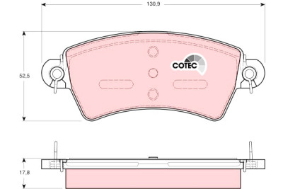 Set di 4 pastiglie freno COTEC TRW GDB1385