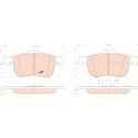 Set di 4 pastiglie freno COTEC TRW GDB1388