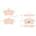 Set di 4 pastiglie freno COTEC TRW GDB1391