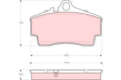 Set di 4 pastiglie freno TRW GDB1395