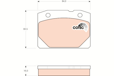 Set di 4 pastiglie dei freni COTEC