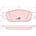 Set di 4 pastiglie freno COTEC TRW GDB1401