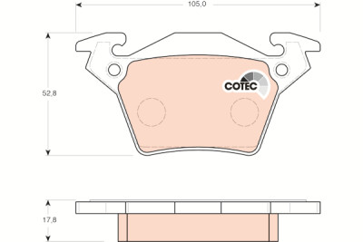 Set di 4 pastiglie freno COTEC TRW GDB1408