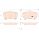 Set di 4 pastiglie freno COTEC TRW GDB1413