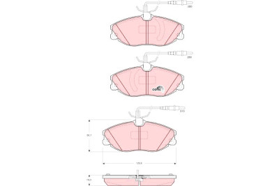 Set di 4 pastiglie freno COTEC TRW GDB1423