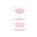 Set di 4 pastiglie freno COTEC TRW GDB1427