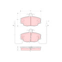 Set di 4 pastiglie freno TRW GDB1428