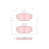 Set di 4 pastiglie freno TRW GDB1428