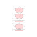 Set di 4 pastiglie freno TRW GDB1429