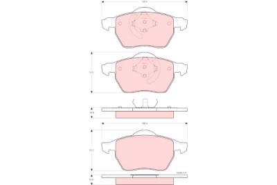 Set di 4 pastiglie freno TRW GDB1429