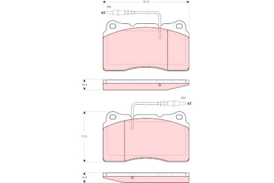 Set di 4 pastiglie freno TRW GDB1431
