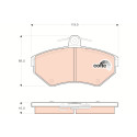 Set di 4 pastiglie dei freni COTEC