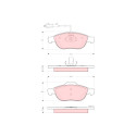 Set di 4 pastiglie freno TRW GDB1441