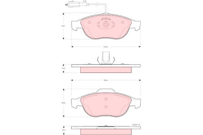 Set di 4 pastiglie freno TRW GDB1441