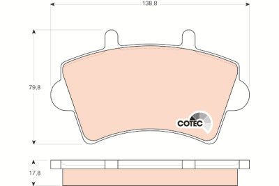 Set di 4 pastiglie freno COTEC TRW GDB1442