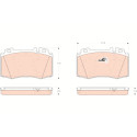 Set di 4 pastiglie freno COTEC TRW GDB1454