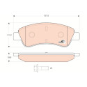 Set di 4 pastiglie freno COTEC TRW GDB1463
