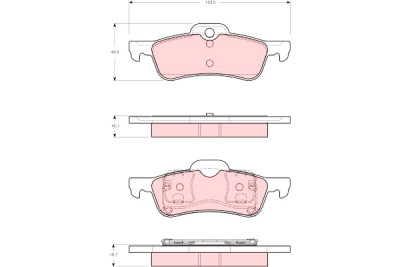 Set di 4 pastiglie freno TRW GDB1477