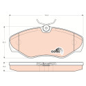 Set di 4 pastiglie freno COTEC TRW GDB1478