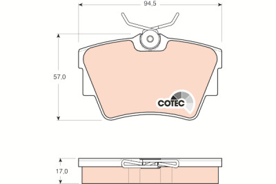 Set di 4 pastiglie freno COTEC TRW GDB1479