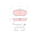 Set di 4 pastiglie freno TRW GDB1480
