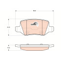 Set di 4 pastiglie freno COTEC TRW GDB1481