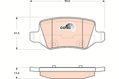 Set di 4 pastiglie freno COTEC TRW GDB1481