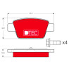 Set di 4 pastiglie freno DTEC COTEC TRW GDB1485DTE
