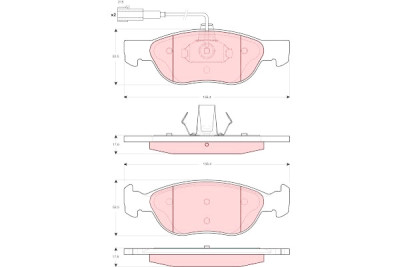 Set di 4 pastiglie freno TRW GDB1486